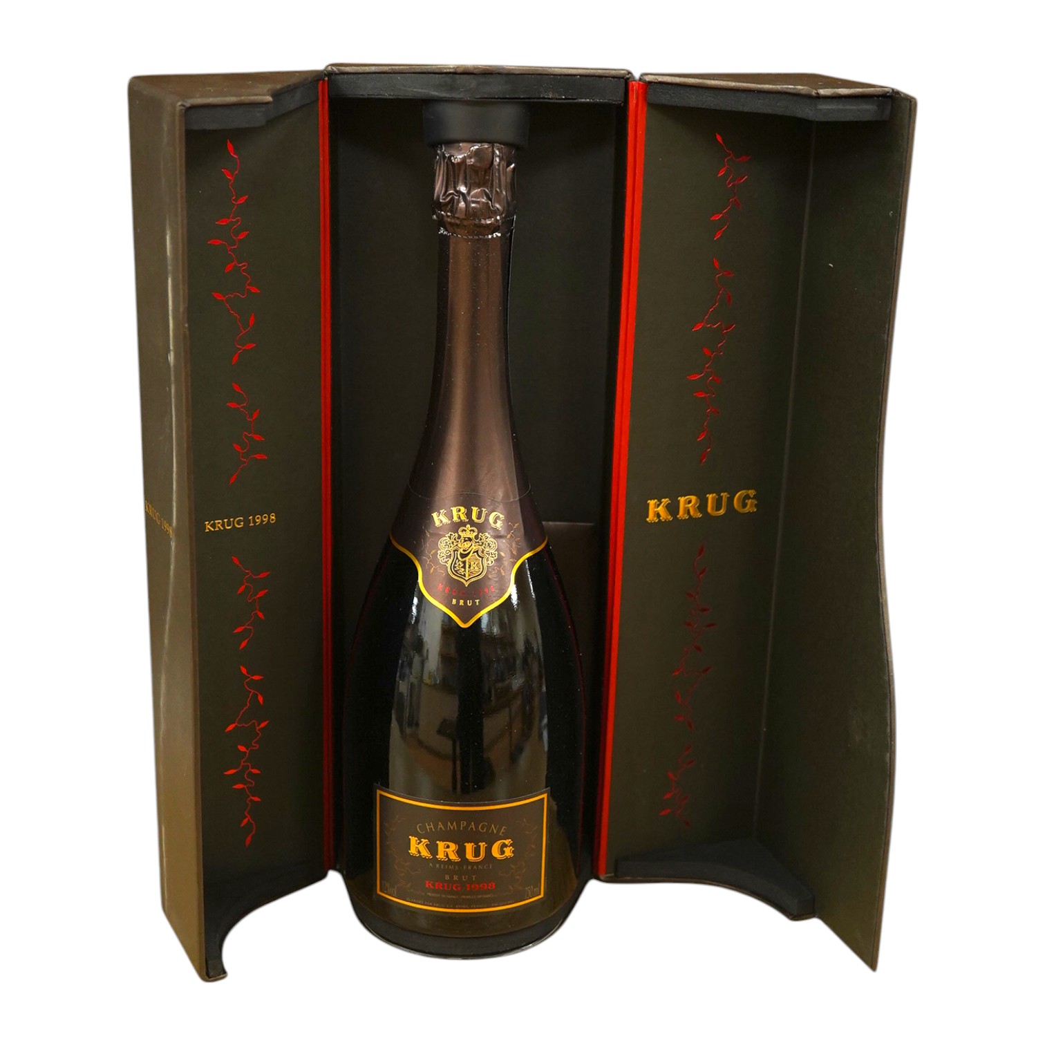 One bottle of 1998 Krug vintage Champagne, in presentation case. Condition - good, storage history unknown